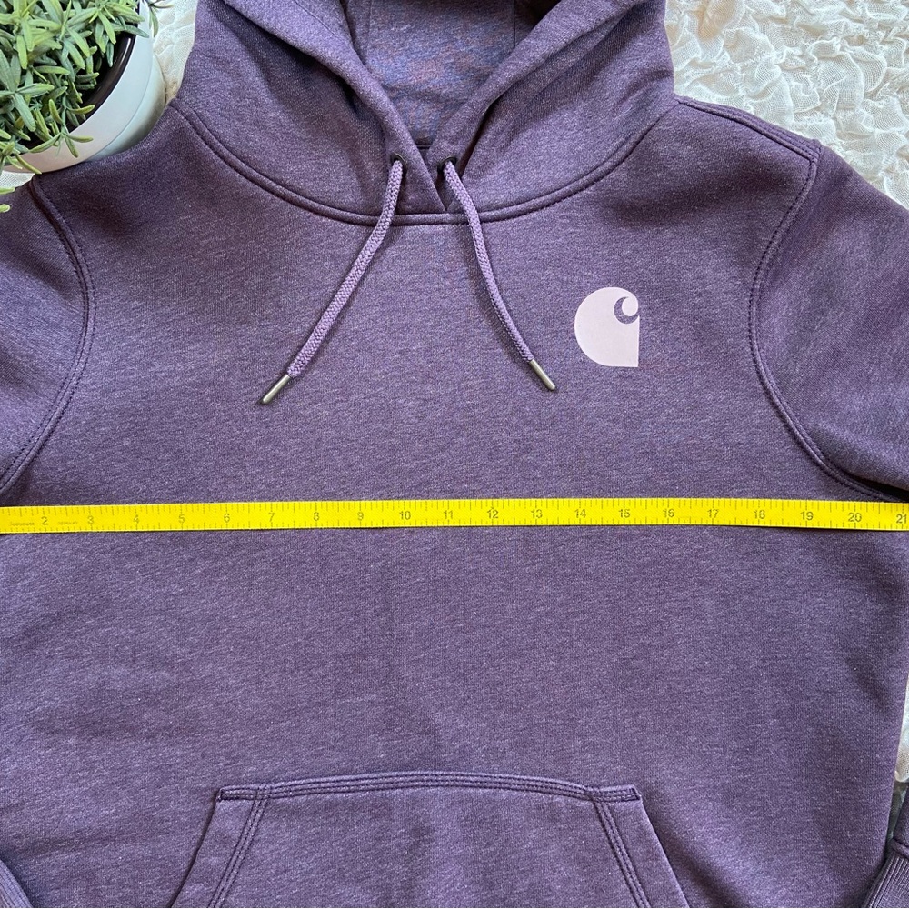 Carhartt Clarksburg Logo Graphic Hoodie Pullover Thick Relaxed Sweatshirt Medium - Picture 6 of 10